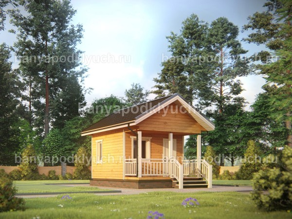 Баня из бруса 5,5 на 4 м